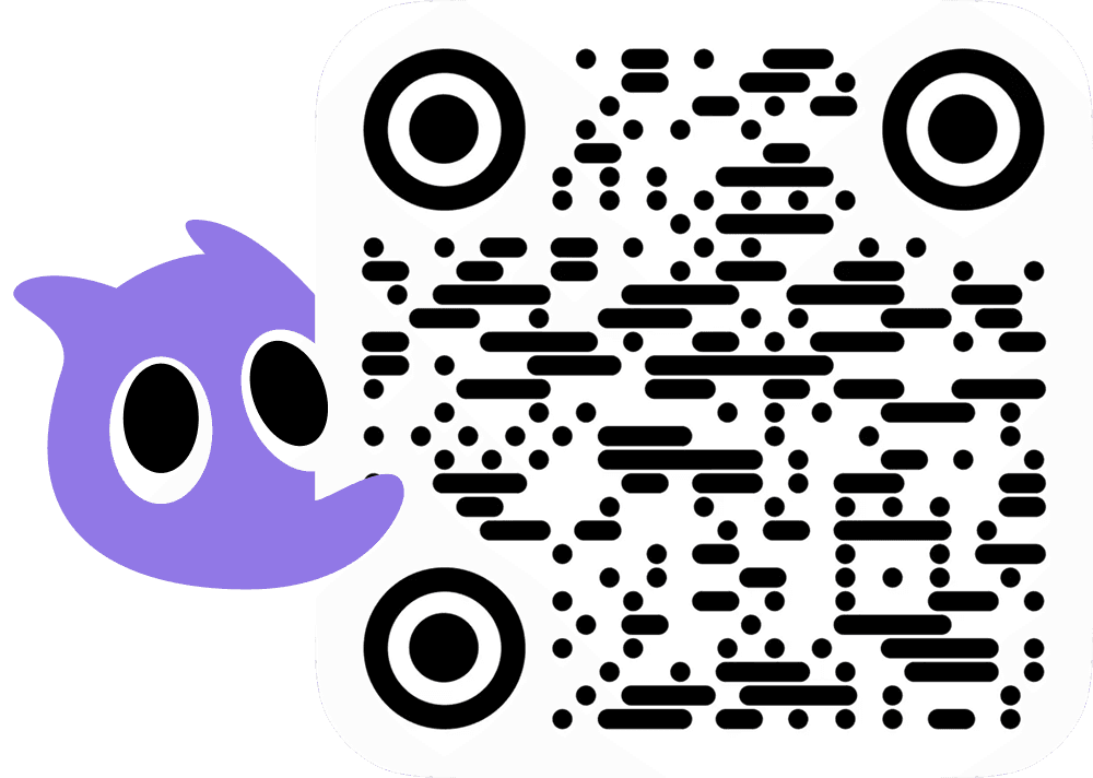 QR code to download the Knowunity app, with Knowie the mascot peeking out
